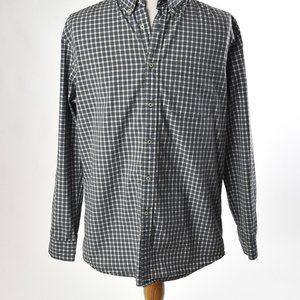 Men's XL Uniqlo Gray Plaid Button Down Shirt